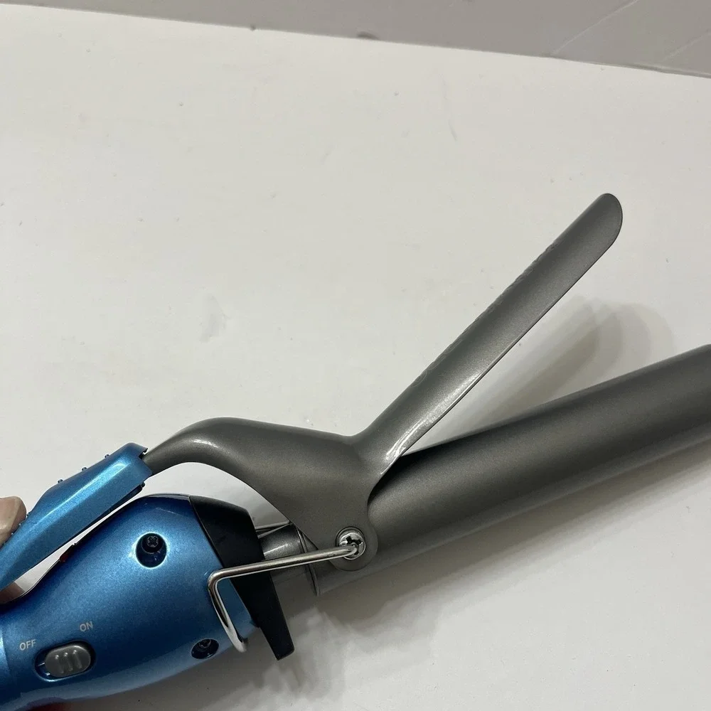 BaByBlissPro Nano Titanium Spring Curling Iron Metallic Blue Handle